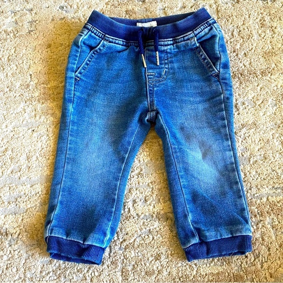 Hudson Jeans Other - Hudson Baby Unisex Medium Wash Skinny Jeans Blue Cuffed Drawstring Waist: 12m